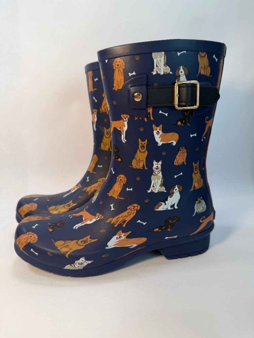 Chooka Women’s 6 Navy Puppies Classic Mid Rain Boots - NWT